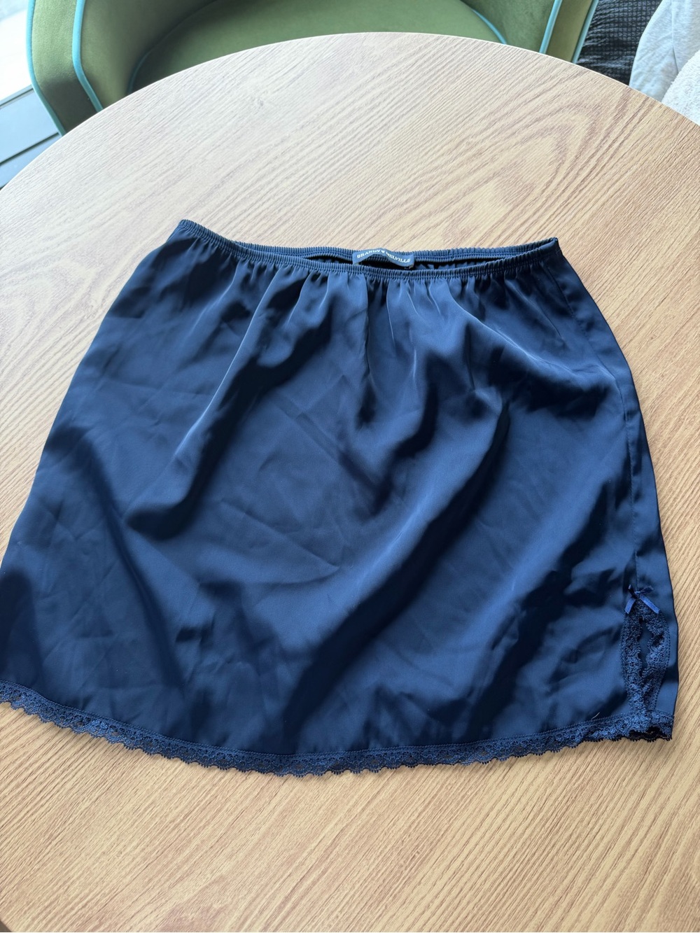 Brandy Melville Navy Lace-Trim Half Slip